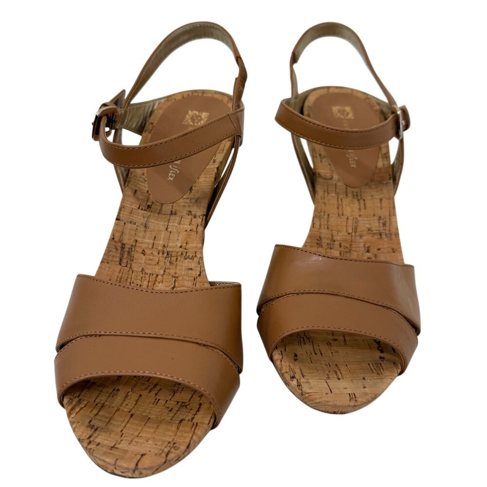 ANN KLIEN FLEX CARAMEL WEDGES SIZE 11 M NEW